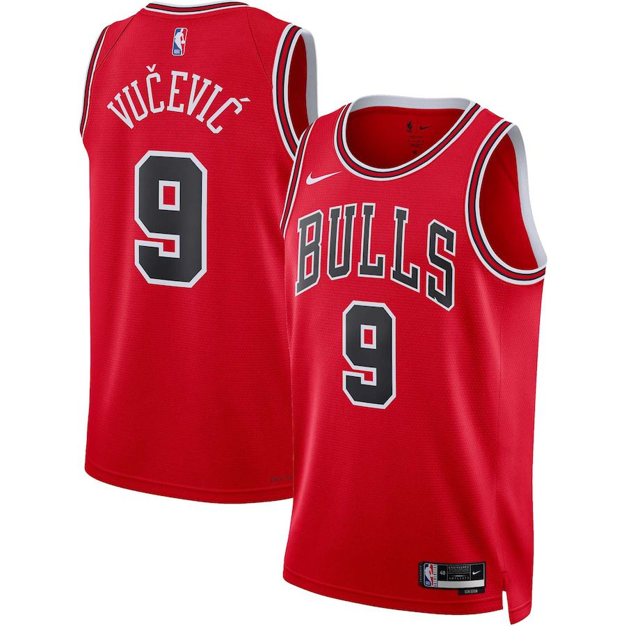 Men Chicago Bulls #9 Nikola Vucevic Nike Red 2022-23 Swingman NBA Jersey